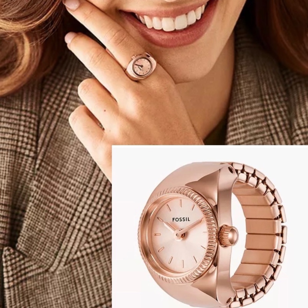 Beautiful Ring watch by Fossil - Rose Gold